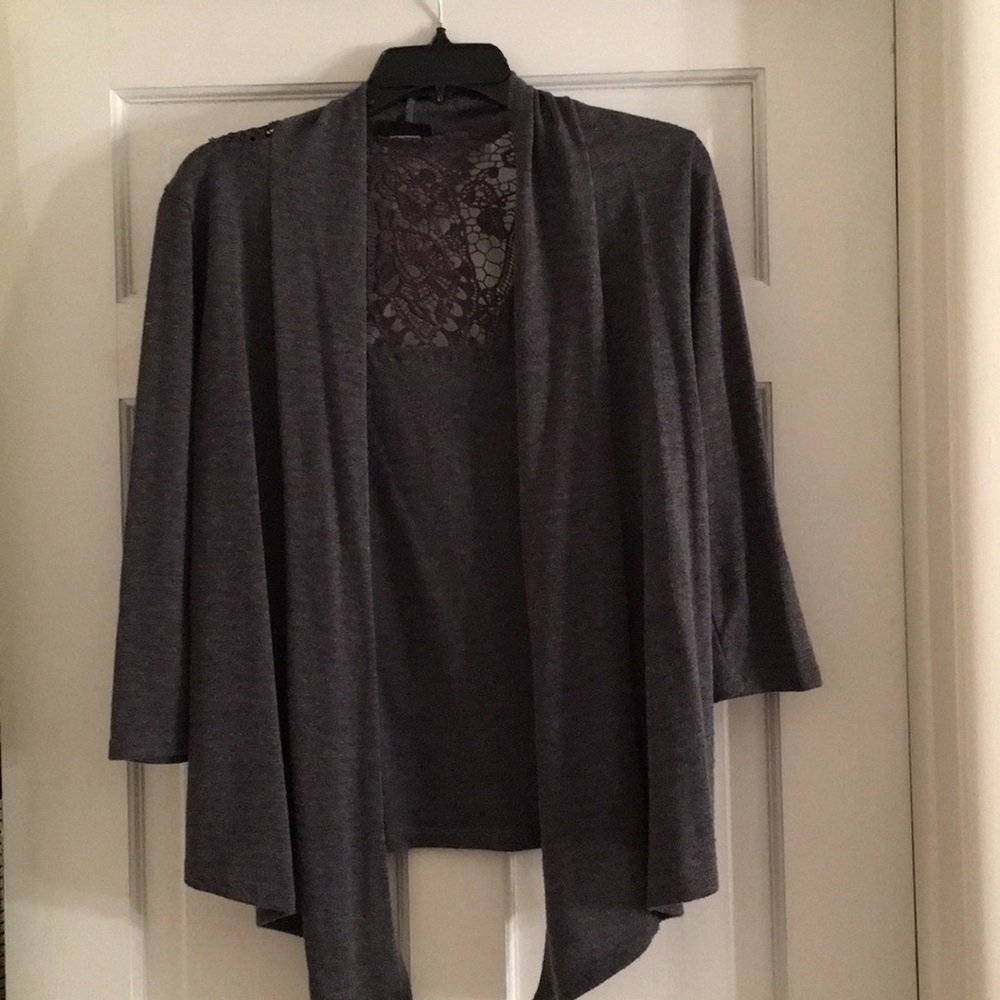 DARK GREY CARDI
